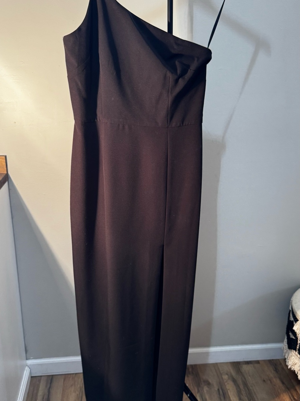Gianni Bini One Shoulder Brown Wide Leg Jumpsuit Size 8 NWT MSRP $179